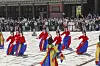 A scene from the performance about King Sejong the Great that Basilee Alicesandra watched at the Gyeongbok Palace in Jongno District, central Seoul, on April 26, 2025. [KOREA HERITAGE AGENCY]