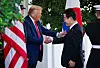 U.S. President Donald Trump, left, welcomes President Lee Jae Myung at the White House in Washington on Aug. 25. [REUTERS/YONHAP]