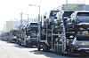Cars ready for export are parked on car carriers at a port in Pyeongtaek, Gyeonggi, on Dec. 1. [YONHAP]
