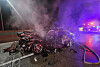 A car is damaged due to a crash at the Seohaean Expressway on Jan. 4 near Gochang in North Jeolla. [JEONBUK FIRE SERVICE]