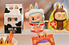 This photograph shows Labubu elves, collectible plush toys designed by Hong Kong illustrator Kasing Lung as part of his series ″The Monsters,″ displayed at a Pop Mart shop in Paris on Aug. 17. [AFP/YONHAP]