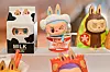 This photograph shows Labubu elves, collectible plush toys designed by Hong Kong illustrator Kasing Lung as part of his series ″The Monsters,″ displayed at a Pop Mart shop in Paris on Aug. 17. [AFP/YONHAP]