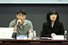 Jung Jin-woong, CEO of Doctor Now (left), speaks during a press briefing hosted by the Korea Telemedicine Industry Council at the Korea Press Center in central Seoul on Nov. 10. The event focused on presenting survey results on public demand for telemedicine policies and industry recommendations. [YONHAP]