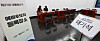 Officials sit at a registration reception center for preliminary candidates for the 21st presidential election, set up at the National Election Commission in Gwacheon, Gyeonggi, on April 7. [YONHAP]