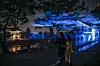 A couple enjoys a nighttime event of the 2025 Spring K-Royal Culture Festival in Jongno District, central Seoul, on April 28, 2025. [KOREA HERITAGE AGENCY]
