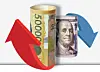 Graphic depicting exchange of the Korean Won and U.S. Dollar [JOONGANG ILBO]
