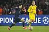 PSG's Lee Kang-in in action during the Champions League semifinal second leg match between Paris Saint-Germain and Borussia Dortmund at Parc des Princes in Paris on Tuesday. [AP/YONHAP]