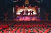 A video is screened at a welcoming ceremony in Pyongyang for the 528th Regiment of Engineers returning from overseas operations on Dec. 12, in this photo released by the Rodong Sinmun on Dec. 13. [RODONG SINMUN]