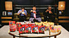 Nongshim's Shin Ramyun makes an appearance on ABC's late night talk show 'Jimmy Kimmel Live!' (2003-) in a short comedy skit that aired on Jan. 26, as seen in this still provided by Nongshim. [NONGSHIM]