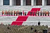 North Korean leader Kim Jong-un greets members of the 528th Regiment of Engineers returning from overseas operations at a welcoming ceremony in Pyongyang on Dec. 12 in this photo released by Rodong Sinmun on Dec. 13. [RODONG SINMUN]