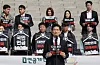 People Power Party presidential primary candidate Kim Moon-soo, front center, speaks at a rally on national pensions in front of the National Assembly building in Yeouido, western Seoul on April 11. [YONHAP]