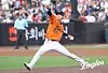 Hanwha starter Hwang Jun-seo throws six scoreless innings against SSG in Daejeon on Aug. 23. [HANWHA EAGLES]