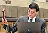 Bank of Korea Gov. Rhee Chang-yong at the Monetary Policy Board meeting on Feb. 25 at the central bank in Jung District, central Seoul. [JOINT PRESS CORPS]
