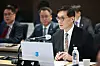 Bank of Korea (BOK) Gov. Rhee Chang-yong speaks during a parliamentary audit at the central bank's headquarters in central Seoul on Monday. [BOK]