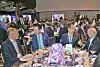 From the left, Hyundai Motor Executive Chair Euisun Chung, presidential special envoy Jang Sung-min, Prime Minister Han Duck-soo, and Jeremy Rifkin, a renowned American economic theorist and head of the Foundation on Economic Trends, chat at a banquet at the Busan Expo Symposium at Pavillon Gabriel in Paris on Oct. 9. [YONHAP]