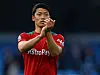 Wolverhampton Wanderers' Hwang Hee-chan looks dejected at the end of a match against Manchester City at the Etihad Stadium in Manchester on Saturday. [REUTERS/YONHAP]