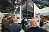 Individuals take a look at LG Electronics' dryer presented during the Design & Construction Week 2025 at the Las Vegas Convention Center in Las Vegas, Nevada, from Feb. 25 to 27. [LG ELECTRONICS]