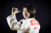 Huh Mi-mi poses in a judo uniform with a red name tag signifying her world No. 1 ranking after an interview at a gym in Incheon on Jan. 17. [JUN MIN-KYU]