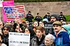 DHS police officers stand guard as protesters take part in a rally organized by Jewish activists against the detention by ICE agents of Palestinian activist and Columbia University graduate student Mahmoud Khalil in New York City, U.S., March 20. [REUTERS/YONHAP]