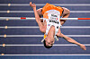 Korea's Woo Sang-hyeok competes in the men's final during the Indoor World Athletics Championships in Nanjing, China on March 21.  [AFP/YONHAP]