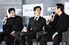 From left: Actors Zo-In sung, Park Jeong-min and Park Hae-joon are seen at a press conference for director Ryoo Seung-wan's film ″Humint″ in Gwangjin District, eastern Seoul, on Jan. 12. [NEWS1]