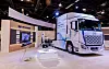 This photo provided by Hyundai Motor on April 29 shows the company's revamped Xcient heavy-duty hydrogen fuel cell truck displayed at the Advanced Clean Transportation Expo 2025 in Anaheim, California. [YONHAP]