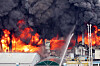 Fire broke out at a Kumho Tire factory in Gwangju on May 17. [YONHAP]