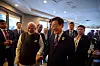 Korean President Lee Jae Myung, right, chats with Indian Prime Minister Narendra Modi as they head into their bilateral summit at Kananaskis, Alberta, in Canada on June 17, [JOINT PRESS CORPS]
