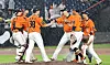 The Hanwha Eagles celebrate after a 10-5 win over the LG Twins at Daejeon Hanwha Life Ballpark in Daejeon on June 15. [NEWS1]