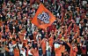 Hanwha Eagles fans cheer during the fifth game of the 2025 Shinhan SOL Bank KBO postseason Korean Series against the LG Twins at Hanwha Life Ballpark in Daejeon on Oct. 31, 2025. [NEWS1]