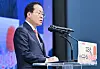 Daegu Mayor Hong Joon-pyo speaks during a new year's event at Exco in Daegu's Buk District on Jan. 10. [DAEGU METROPOLITAN CITY]