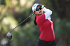 Kim Sei-young plays her shot from the 11th tee during the third round of the CME Group Tour Championship 2025 at Tiburon Golf Club on Nov. 22 in Naples, Florida. [AFP/YONHAP]