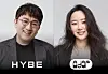HYBE's Bang Si-hyuk, left, and ADOR CEO Min Hee-jin [HYBE, ADOR]