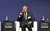 Hyundai Motor Group Executive Chair Euisun Chung speaks at the Trilateral Executive Dialogue held at the Grand Hyatt Seoul on Wednesday. [HYUNDAI MOTOR]