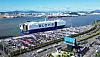 Hyundai Motor vehicles for export wait at a dock in Ulsan. [HYUNDAI MOTOR]