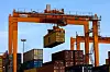 A container is loaded onto a cargo ship while docked at Hai Phong port, after U.S. President Donald Trump announced a 90-day pause on tariffs for many countries, in Hai Phong, Vietnam, on April 16. [REUTERS/YONHAP]