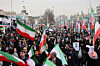 People attend the 47th anniversary of the Islamic Revolution in Tehran, Iran, on Feb. 11.  [REUTERS/YONHAP]