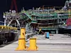 One worker was killed and another injured in an accident at a shipyard offshore plant in Ulsan in February 2024. Pictured is the site of the accident. [ULSAN FIRE HEADQUARTERS]