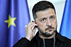 Ukrainian President Volodymyr Zelensky appears with German Chancellor Friedrich Merz following talks with European and U.S. leaders in Berlin, Germany, on Aug. 13. [AP/YONHAP]