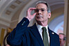 U.S. Treasury Secretary Scott Bessent talks to reporters about his lunch meeting with Republican senators and the schedule for getting the Republican megabill to U.S. President Donald Trump's desk by July 4, at the Capitol in Washington on June 24. [AP/YONHAP]