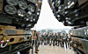 Polish military officers listen to an explanation on the Chunmoo multiple launch rocket system during a demonstration on the K-defense system for soldiers from major overseas defense cooperation countries on May 22, 2025. [YONHAP]
