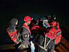 Coast Guard rescue operators search the area around the point where a car ferry, the Seohae Line, capsized near the coast of Seosan in South Chungcheong late Monday. [SHIN JIN-HO]