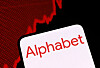 The Alphabet logo and rising stock graph are seen in this illustration created on Sept. 18. [REUTERS/YONHAP]