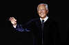 Italian designer Giorgio Armani greets the audience at his Giorgio Armani Prive show during the Women's Haute-Couture Spring/Summer 2024 Fashion Week in Paris on Jan. 23, 2024. Italian fashion great Giorgio Armani has died at the age of 91 ″surrounded by his loved ones″, his company said on Sept. 4. [AFP/YONHAP]