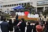 Freshmen take pictures at Seoul National University in Gwanak District, southern Seoul, during the entrance ceremony on Feb. 29, 2024. [YONHAP]