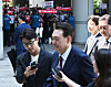 Former President Yoon Suk Yeol attends the eighth trial on insurrection charges at the Seoul Central District Court in Seocho District, western Seoul, on June 23. [JOINT PRESS CORPS]