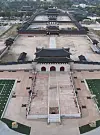 Woldae, a stone platform in front of Gwanghwamun, was restored and opened to the public in 2023. [YONHAP]