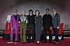 From left, Simon Pegg, Pom Klementieff, Tom Cruise, Hayley Atwell, Greg Tarzan Davis and director Christopher McQuarrie pose during a press conference to promote their latest movie ″Mission: Impossible - The Final Reckoning,″ in Seoul on May 8. [AP/YONHAP]