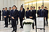 Lotte Chairman Shin Dong-bin and other executives attended a memorial ceremony for the fourth anniversary of founder Shin Kyuk-ho's passing at Lotte World Tower in southern Seoul on Thursday. [LOTTE CORPORATION]