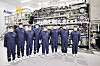 President Yoon Suk Yeol, fifth from left, takes a commemorative photo with Samsung Electronics Chairman Lee Jae-yong, third from left, SK Group Chairman Chey Tae-won, far right, Dutch King Willem-Alexander, third from right, and ASML Chief Executive Peter Wennink, fourth from left, while viewing Dutch semiconductor equipment maker ASML's cleanroom at its global headquarters in Veldhoven in the Netherlands on Tuesday. [JOINT PRESS CORPS]